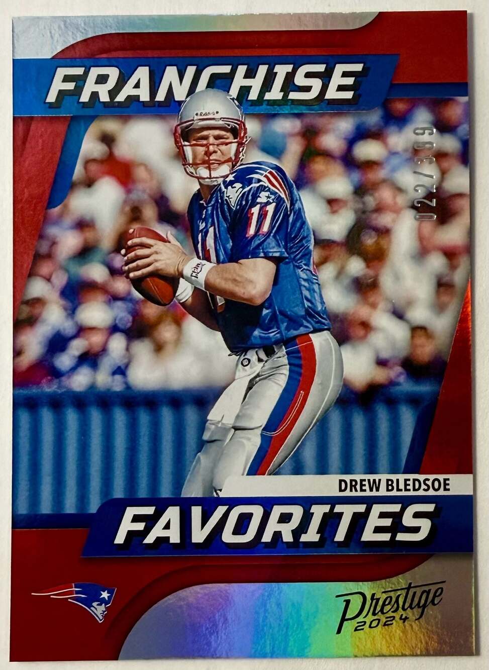 Drew Bledsoe 2024 Panini Prestige Franchise Favorites Xtra Points /399 NFL Card